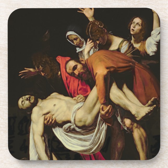 Deposition, 1602-4 (oil on canvas) beverage coaster (Front)