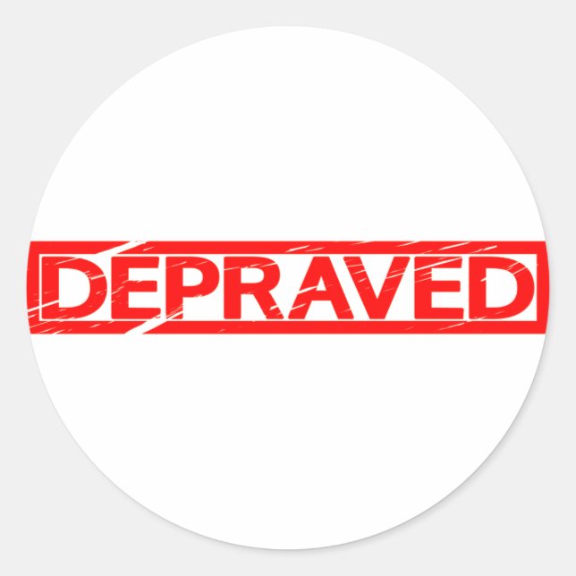 Depraved Stamp Classic Round Sticker (Front)