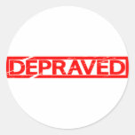 Depraved Stamp Classic Round Sticker