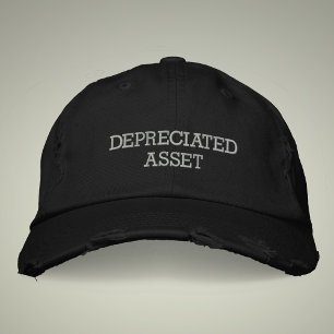Depreciated Asset Vintage Style Distressed Embroidered Baseball Cap