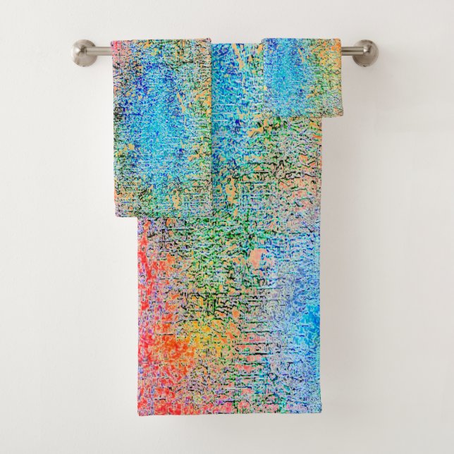 Depredation of colors bath towel set (Insitu)