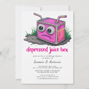 depressed juice box invitation