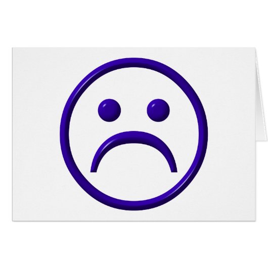 Depressed , Sad & Blue Face (Front Horizontal)