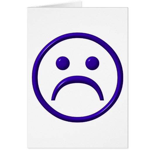 Depressed , Sad & Blue Face Cards (Front)