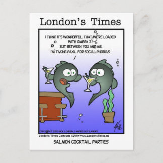 Depressed Salmon Funny Cards Mugs & Gifts