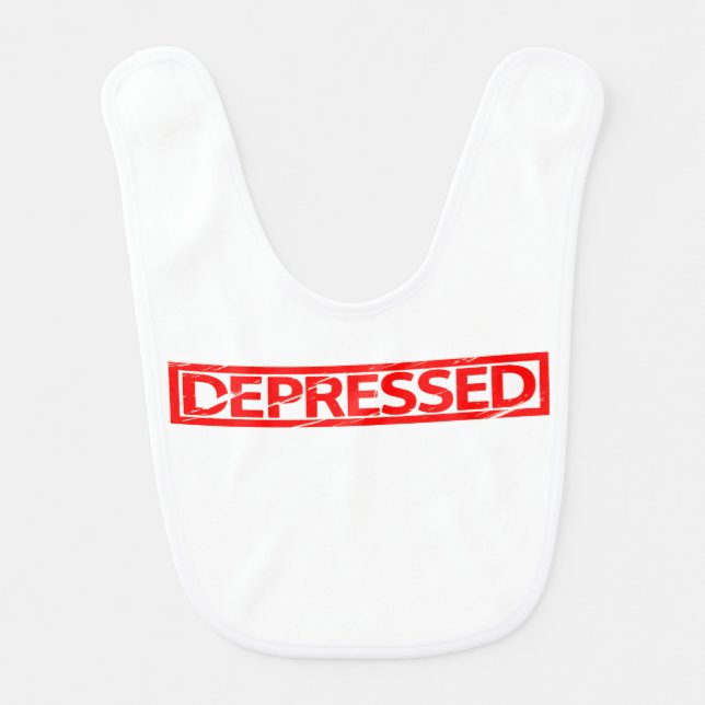 Depressed Stamp Baby Bib (Front)