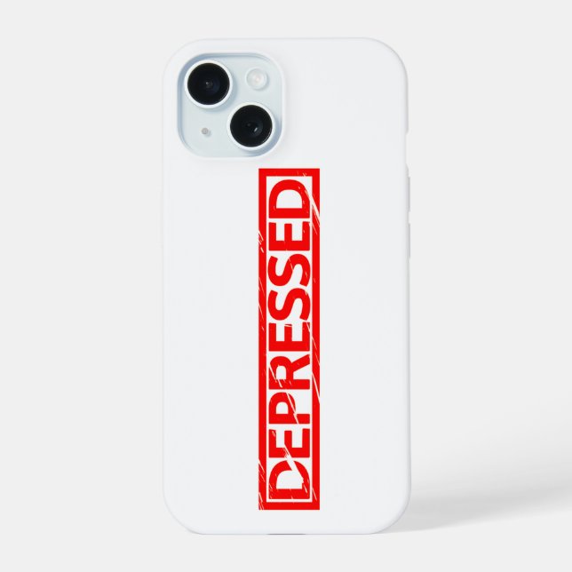 Depressed Stamp Iphone Case (Back)