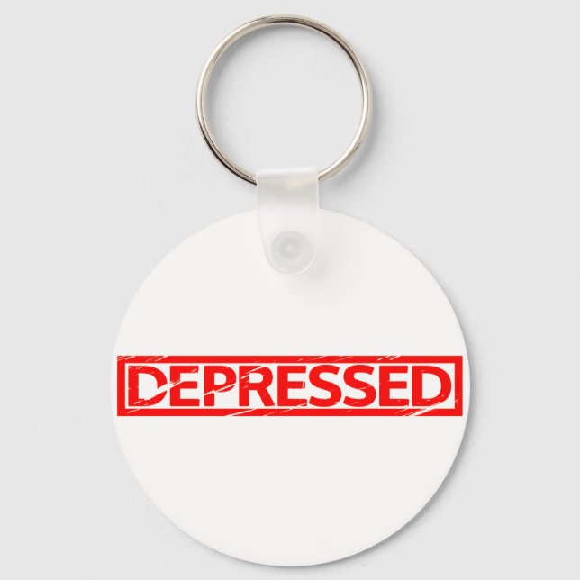 Depressed Stamp Keychain (Front)