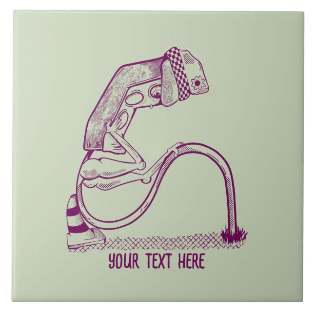 Depressed traffic light ceramic tile (Front)