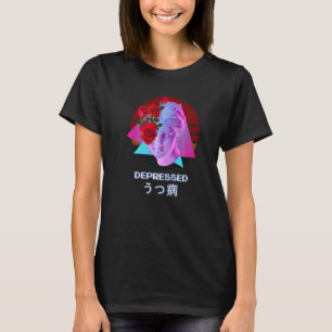 Depressed Vaporwave Aesthetic Japanese T-Shirt
