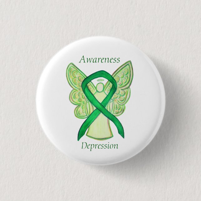 Depression Awareness Angel Ribbon Pin (Front)