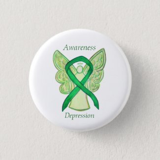 Depression Awareness Angel Ribbon Pin