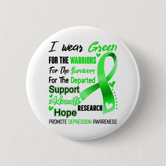 Depression Awareness Month Ribbon Gifts Button (Front)