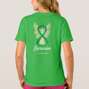 Depression Awareness Ribbon Angel Art Custom Shirt