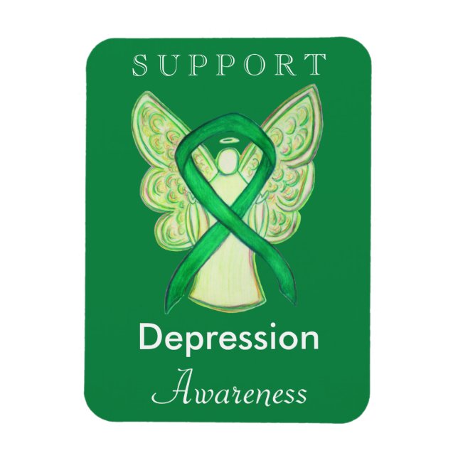 Depression Awareness Ribbon Art Custom Magnet (Vertical)