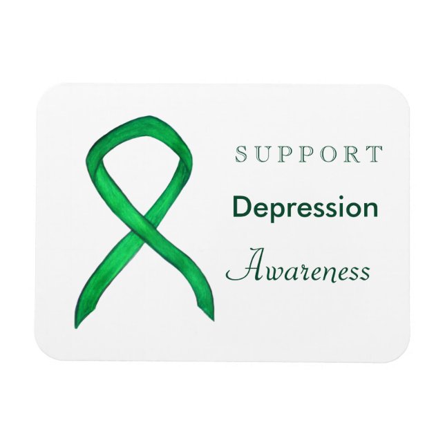 Depression Awareness Ribbon Art Custom Magnet (Horizontal)
