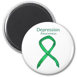Depression Awareness Ribbon Art Custom Magnets