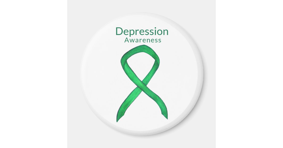 Depression Awareness Ribbon Art Custom Magnets | Zazzle