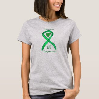 Depression Awareness Ribbon Heart Custom Shirt
