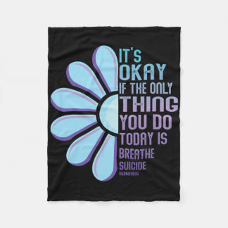 Depression Awareness Suicide Prevention 8 Fleece Blanket