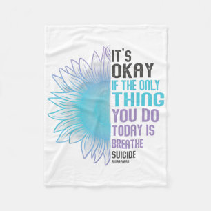 Depression Awareness Suicide Prevention Fleece Blanket