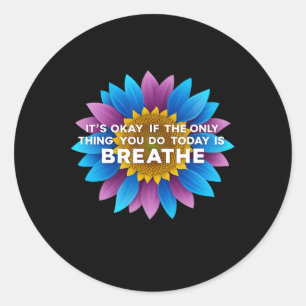 Depression Awareness Suicide Prevention Purple  Classic Round Sticker