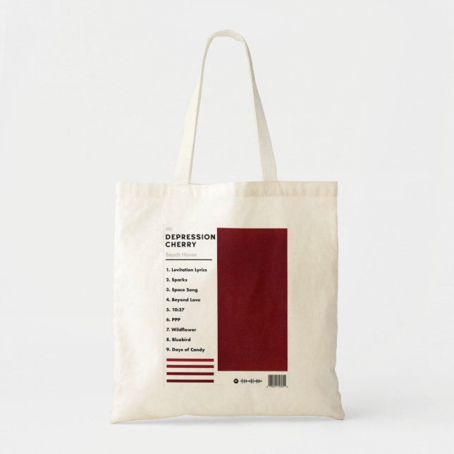 Depression Cherry Beach House Tracklist  Tote Bag (Front)