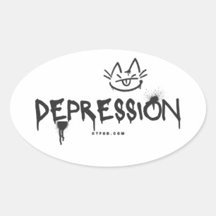Depression_CTFOD Spray paint sticker 