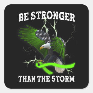 Depression Eagle Be Strong Mental Health Awareness Square Sticker