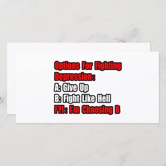 Depression Fighting Options (Front/Back)