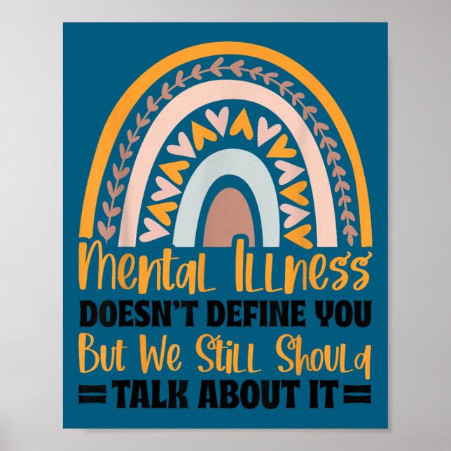 Depression Mental Illness Mental Health Awareness  Poster (Front)