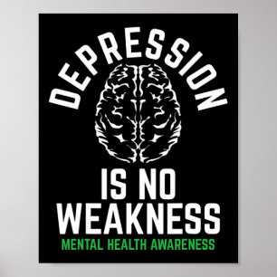 Depression No Weakness Mental Health Mental Health Poster
