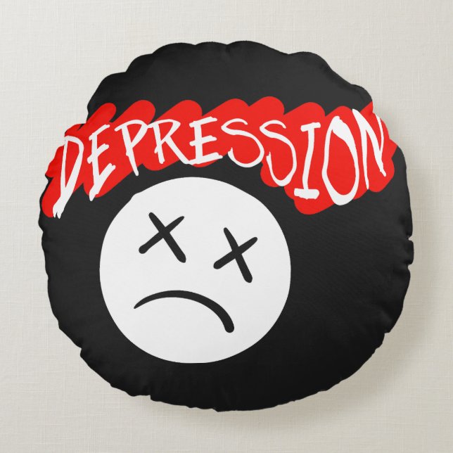 Depression  round pillow (Front)