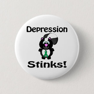 Depression Stinks Skunk Awareness Design Button