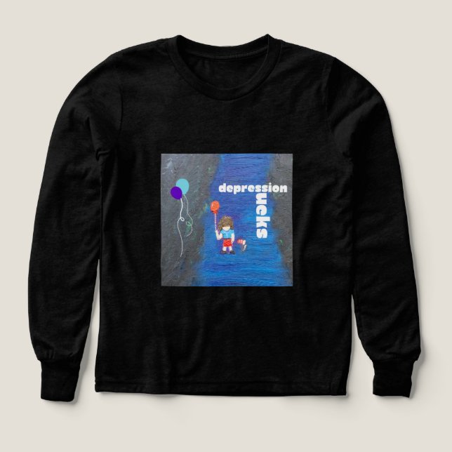 Depression Sucks Pull-over Tri-Blend Shirts (Design Front)