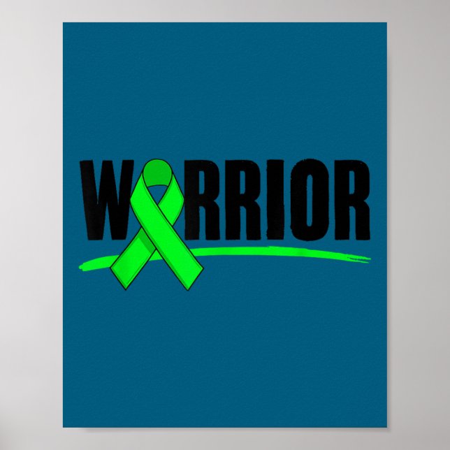 Depression Warrior Ribbon Mental Health Awareness  Poster (Front)