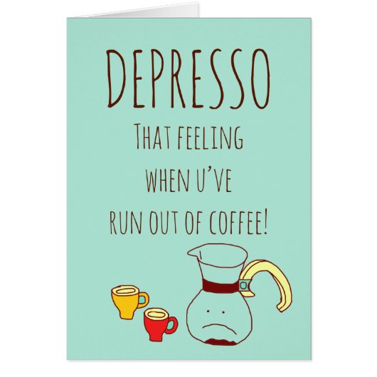 DEPRESSO Coffee Cards (Front)