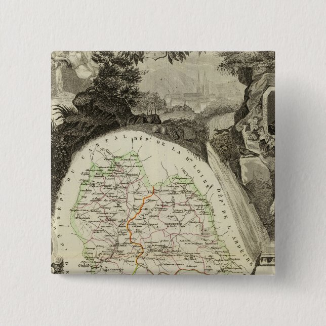 Dept Any Lozere Pinback Button (Front)