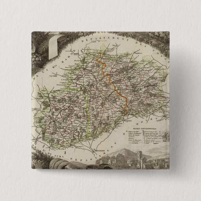 Dept. De La Hte Saone Button (Front)