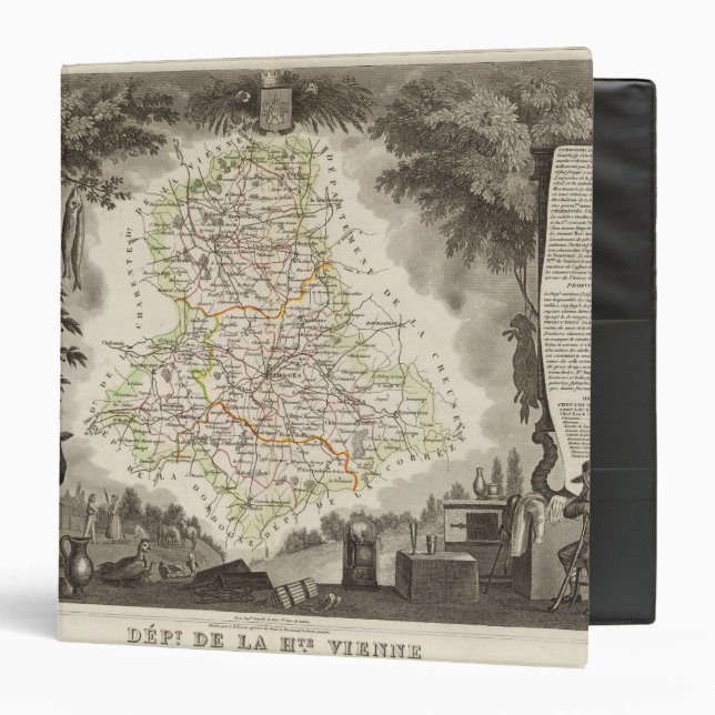 Dept. De La Hte Vienne 3 Ring Binder (Front/Inside)
