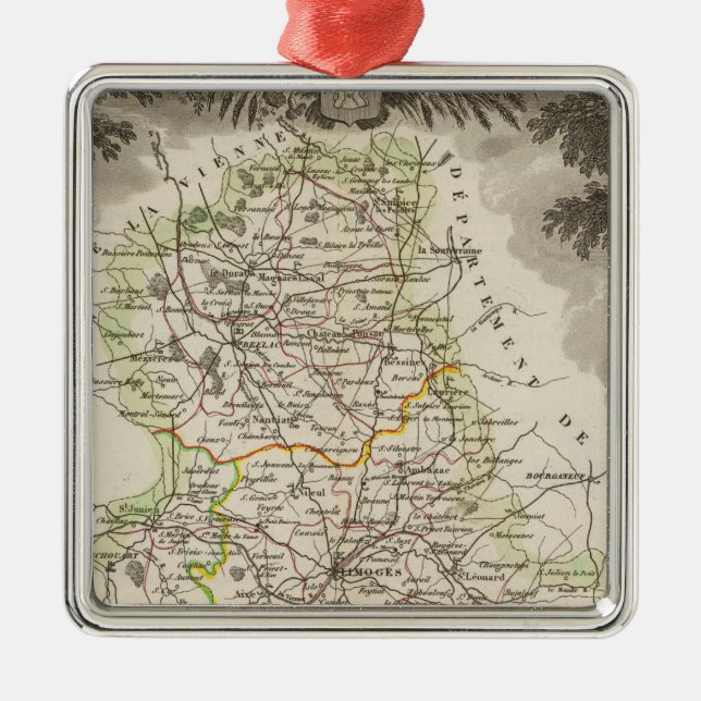 Dept. De La Hte Vienne Metal Ornament (Front)
