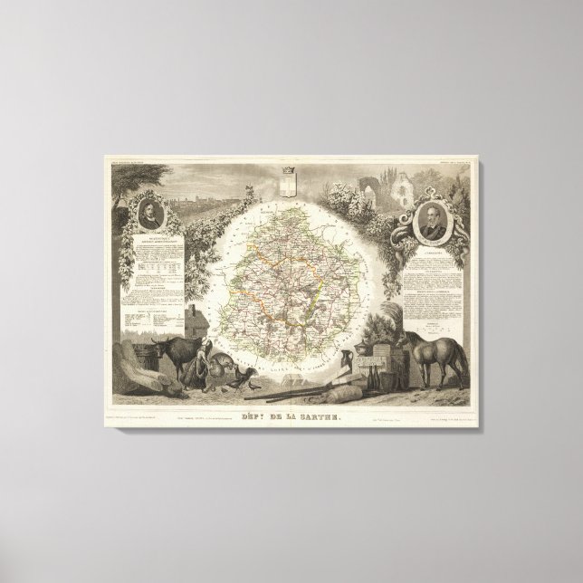 Dept. De La Sarthe Canvas Print (Front)