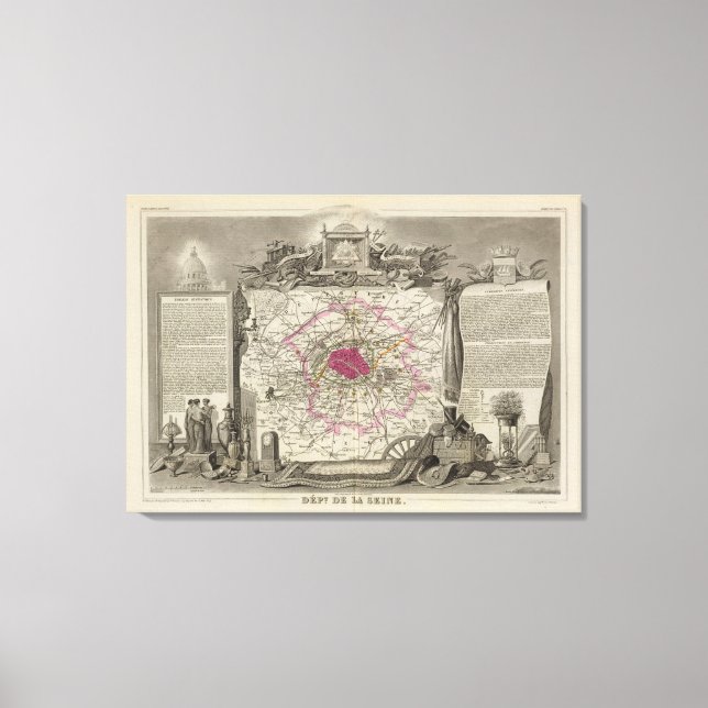 Dept. De La Seine Canvas Print (Front)
