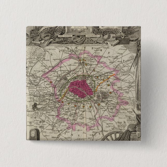 Dept. De La Seine Pinback Button (Front)