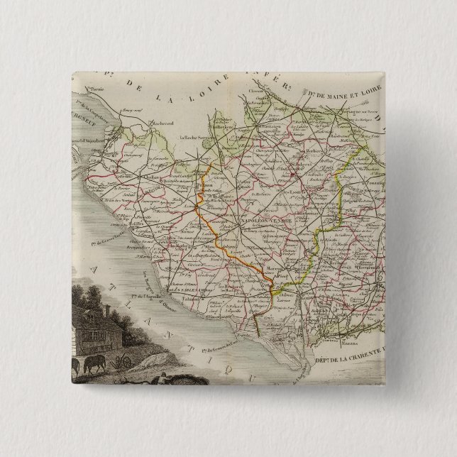 Dept. De La Vendee Pinback Button (Front)