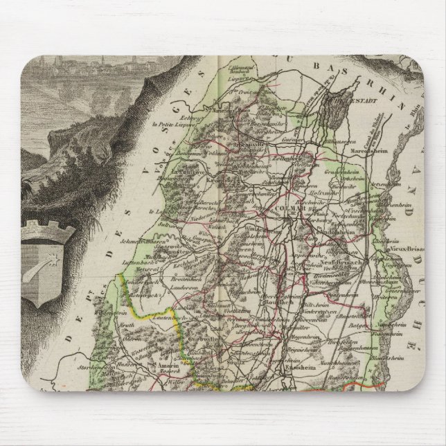 Dept. Du Haut Rhin Mouse Pad (Front)