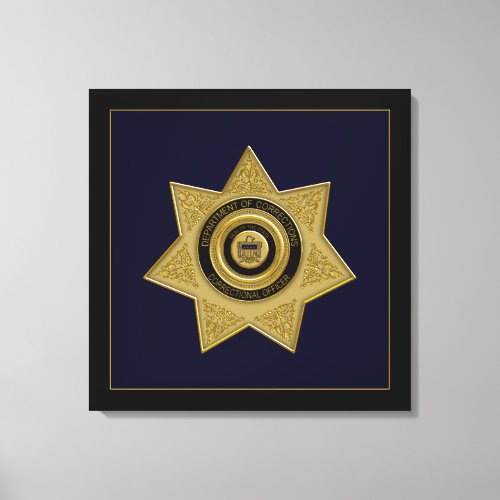Dept of Corrections Officer Badge Canvas Print