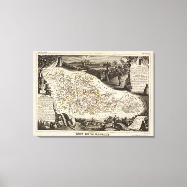 Dept. of Moselle Canvas Print (Front)