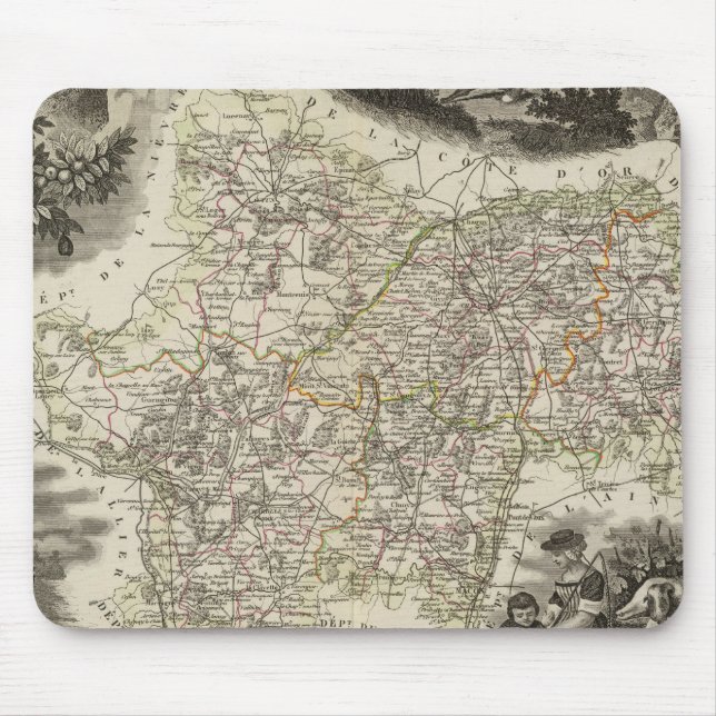 Dept of Saone et Loire Mouse Pad (Front)