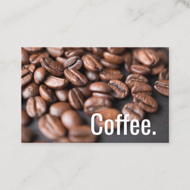 Depth Coffee Beans Simple Oswald Punch-Card Loyalty Card (Front)